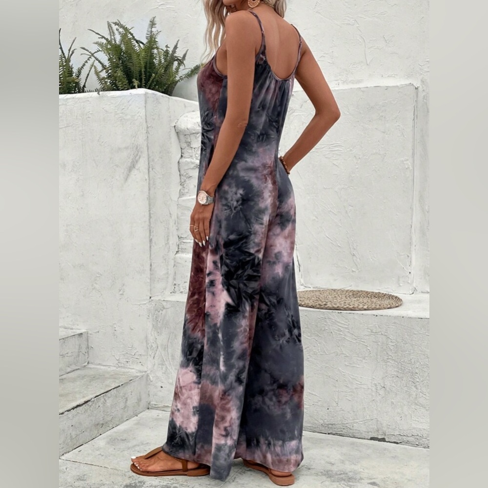 Women's Tie-Dye Jumpsuit - Picture 2 of 2
